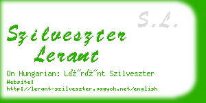 szilveszter lerant business card